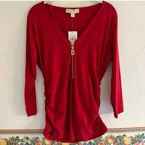 Red Michael kors top